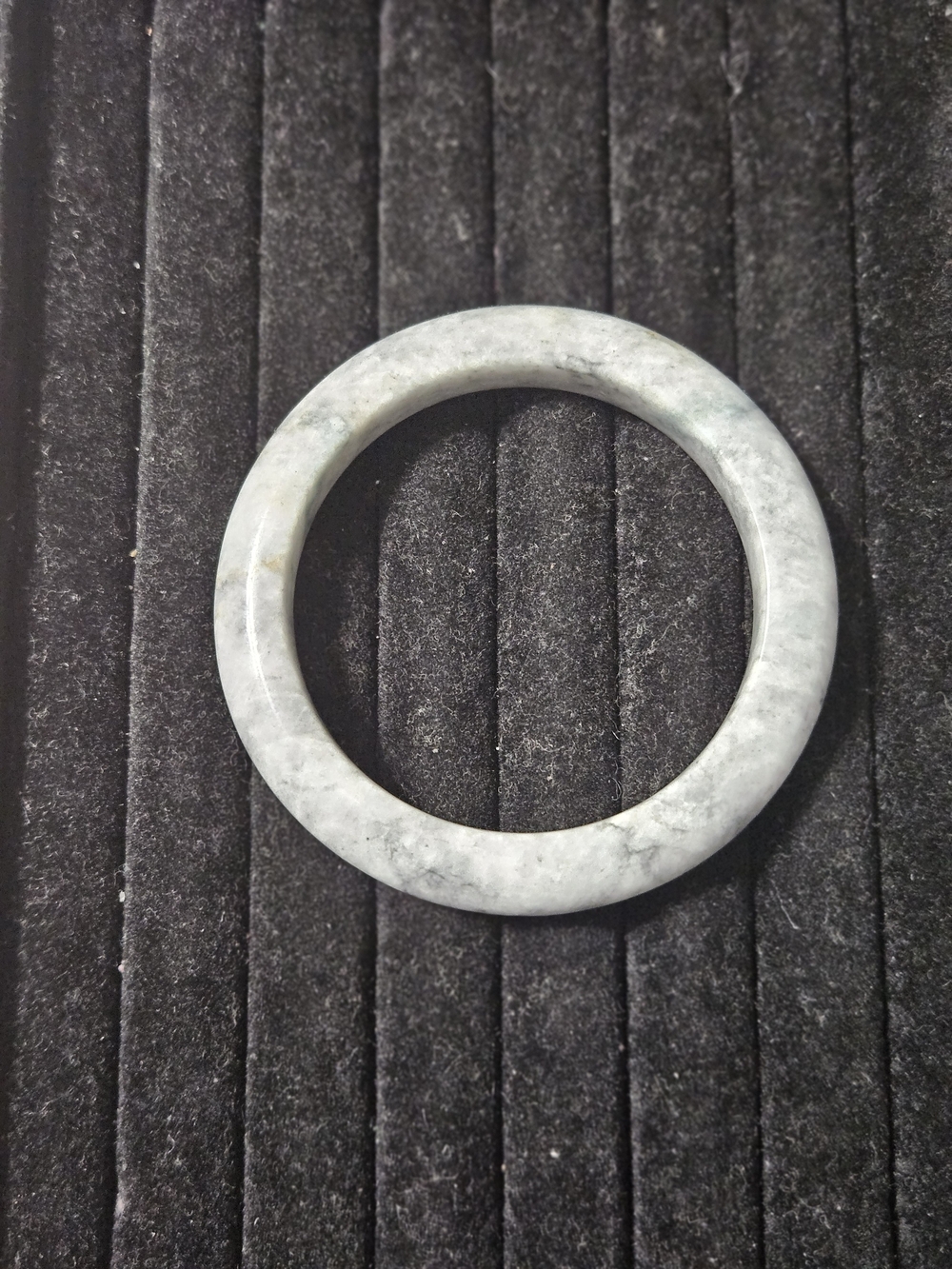 Classic Gray Jade Bangle Bracelet